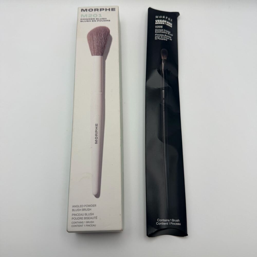 Morphe Brush Bundle M201 Blush Brush & V206 Eyeshadow Brush